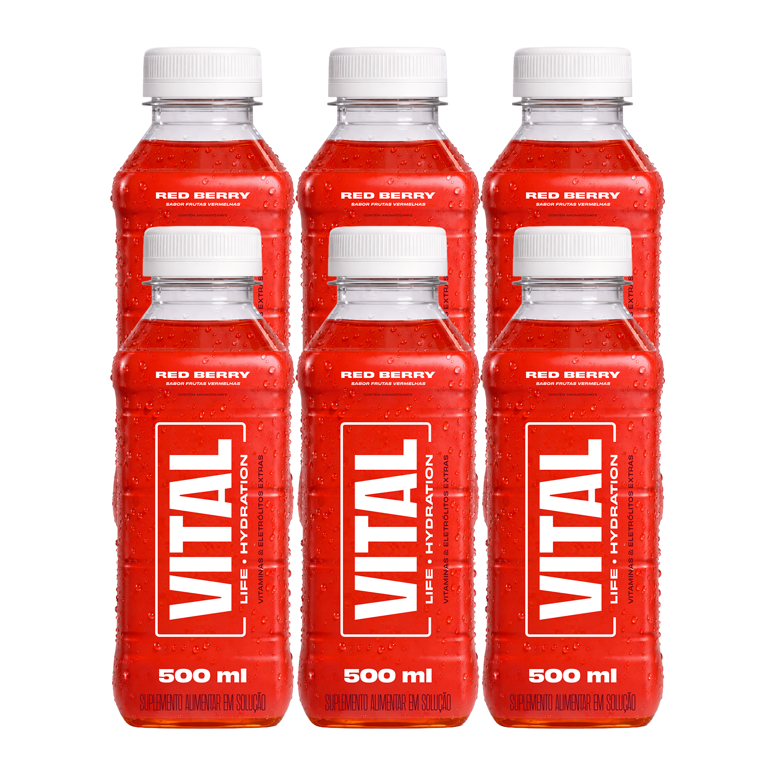 VITAL HYDRATION - Bebida Isotônica - Frutas Vermelhas (6 unidades)