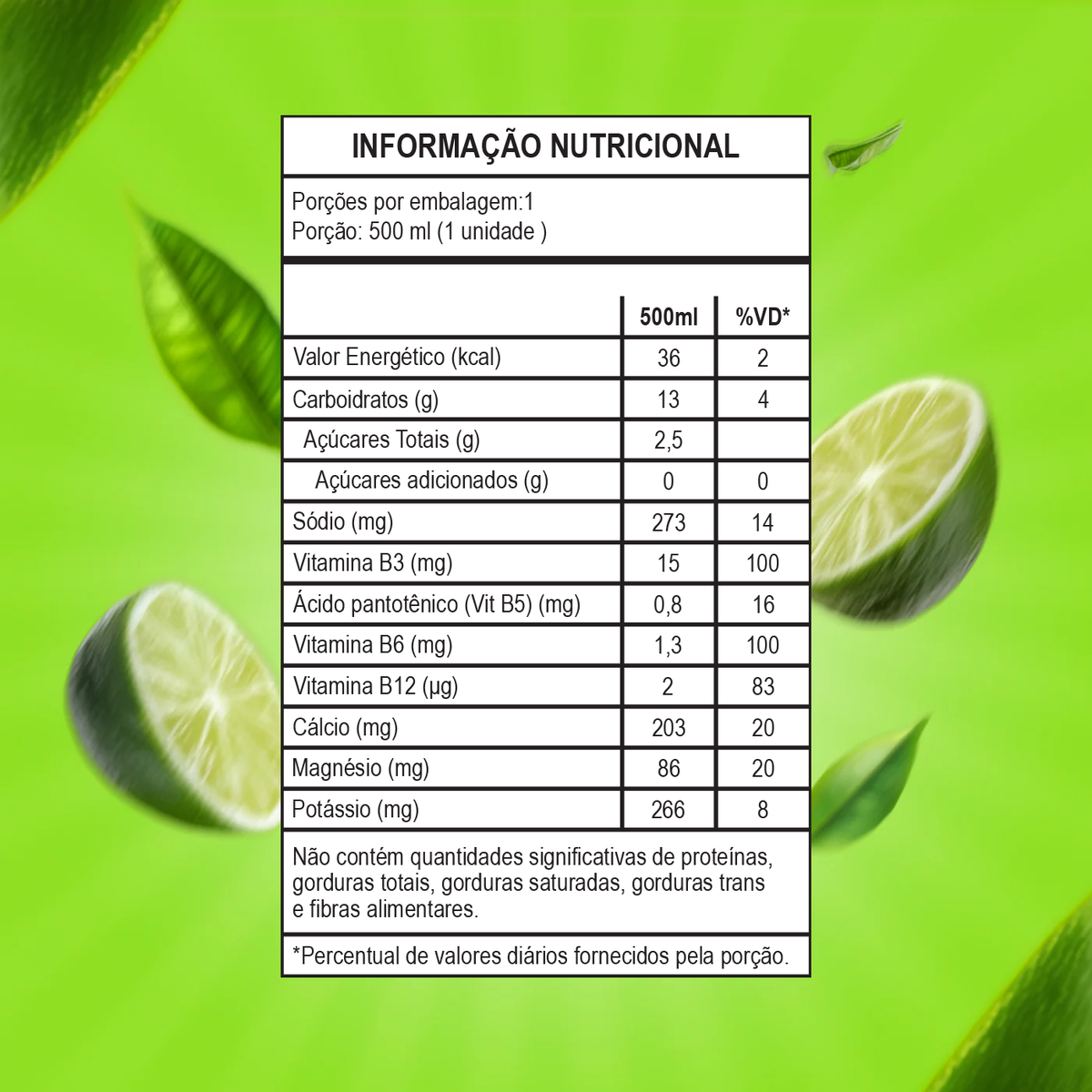 VITAL HYDRATION - Bebida Isotônica - Limão (6 unidades)