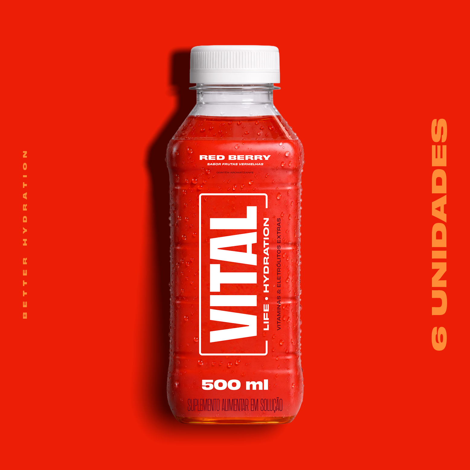 VITAL HYDRATION - Bebida Isotônica - Frutas Vermelhas (6 unidades)